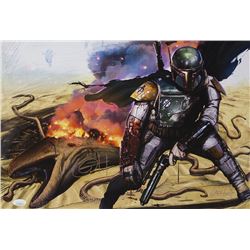Greg Horn Signed "Boba Fett Sarlac Pit Escape" 13x19 Lithograph (JSA COA)