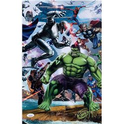Greg Horn Signed Marvel "Secret Wars: Heroes" 11x17 Lithograph (JSA COA)