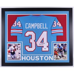 Earl Campbell Signed Houston Oilers 35x43 Custom Framed Jersey (Fiterman Sports Hologram)