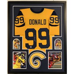Aaron Donald Signed Los Angeles Rams 34x42 Custom Framed Jersey (JSA COA)