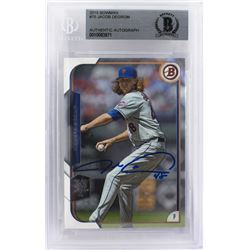 Jacob deGrom Signed 2015 Bowman #75 (Beckett Encapsulated)