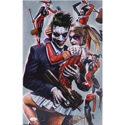 Greg Horn Signed "Harley Quinn  Joker" 11x17 Lithograph (JSA COA)