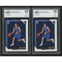 Lot of (2) 2018-19 Hoops #268 Luka Doncic RC (BCCG 10)