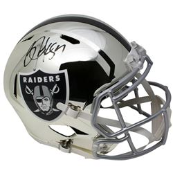 Bo Jackson Signed Oakland Raiders Full-Size Chrome Speed Helmet (Beckett COA)