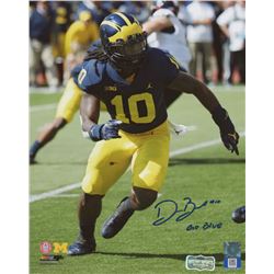 Devin Bush Signed Michigan Wolverines 8x10 Photo Inscribed "Go Blue" (Radtke COA)