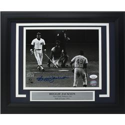 Reggie Jackson Signed New York Yankees 11x14 Custom Framed Photo Display (JSA COA)