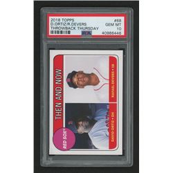 2018 Topps Throwback Thursday #68 Rafael Devers / David Ortiz /1894* / '69 Rookies (PSA 10)