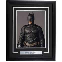 Christian Bale Signed "Batman Begins" 16x20 Custom Framed Photo Display (JSA COA)