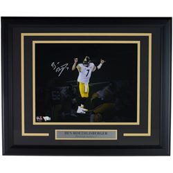 Ben Roethlisberger Signed Pittsburgh Steelers 16x20 Custom Framed Photo Display (Fanatics Hologram)