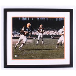 Jim Brown Signed Cleveland Browns 22x26 Custom Framed Photo Display (Steiner COA  Fanatics Hologram)