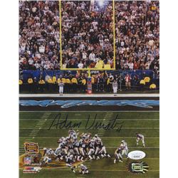 Adam Vinatieri Signed New England Patriots "Super Bowl XXXVIII Game Winning FG" 8x10 Photo (JSA COA)