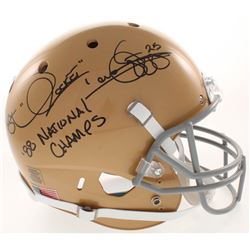 Raghib "Rocket" Ismail Signed Notre Dame Fighting Irish Full-Size Helmet Inscribed " '88 National Ch