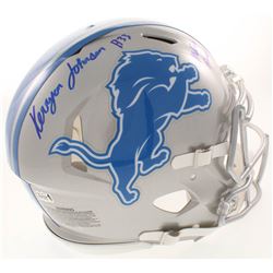 Kerryon Johnson Signed Detroit Lions Full-Size Authentic On-Field Speed Helmet Inscribed "MoTown's F