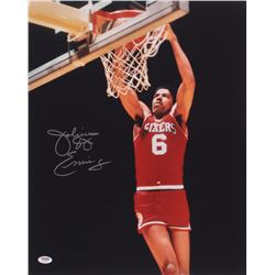 Julius Erving Signed Philadelphia 76ers 16x20 Photo (PSA COA)