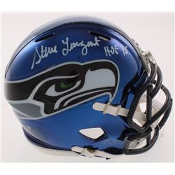 Steve Largent Signed Seattle Seahawks Chrome Speed Mini Helmet Inscribed "HOF 95" (Schwartz COA)