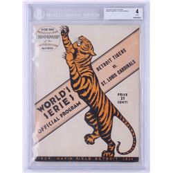 Vintage 1934 World Series Program (BGS 4)