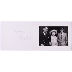 Queen Elizabeth I, The Queen Mother Signed 1975 Christmas Card Photo Folder (Beckett LOA)
