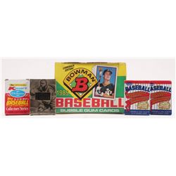 Lot of (34) Sports Card Packs with (30) 1989 Bowman Baseball Wax Packs with (12) Cards, (2) LE 1986 