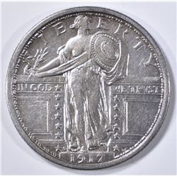 1917-D T-1 STANDING LIBERTY QUARTER AU