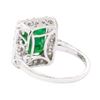 Image 3 : 4.86 ctw Emerald and Diamond Ring - 14KT White Gold