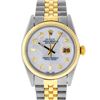 Image 2 : Rolex Mens 2 Tone 14K Mother Of Pearl Diamond 36MM Datejust Wristwatch