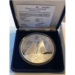 HUGE Silver 5 Ounces 1987 AMERICAS CUP COA in Original Box