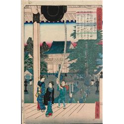 HIROSHIGE II: RINGING TEMPLE BELL DURING A FESTIVAL