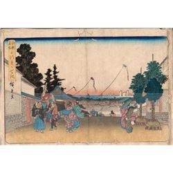 HIROSHIGE: TOTO MEISHO VIEW OF EDO FROM TOP OF A HILL