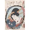 Image 1 : KUNISADA KABUKI PORTRAITS IN MIRRORS, ONNAGATA. OBAN