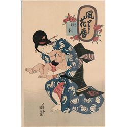 AFTER KUNISADA - MOTHER AND CHILD