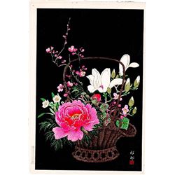 SHOSON.  FLOWER BASKET  WATANBE FIRST EDITION