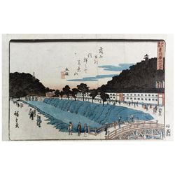 Hiroshige - "Akabane Bridge and Suiten Shrine"