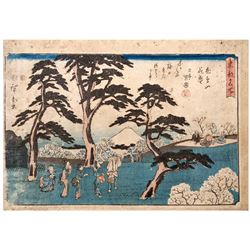 Hiroshige -  Cherry Blossoms in Full Bloom 