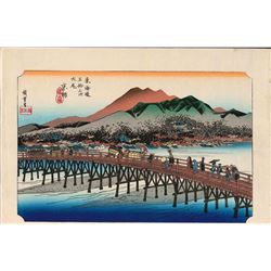 After Hiroshige - "53 Stations of the Tokaido (Hoeido Tokaido)" Series