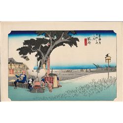 After Hiroshige - "53 Stations of the Tokaido (Hoeido Tokaido)" Series