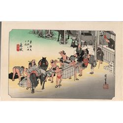 After Hiroshige - "53 Stations of the Tokaido (Hoeido Tokaido)" Series