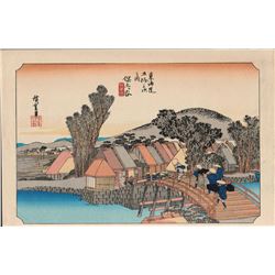 After Hiroshige - "53 Stations of the Tokaido (Hoeido Tokaido)" Series