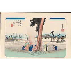 After Hiroshige - "53 Stations of the Tokaido (Hoeido Tokaido)" Series
