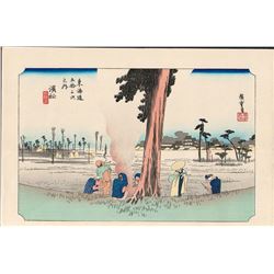 After Hiroshige - "53 Stations of the Tokaido (Hoeido Tokaido)" Series