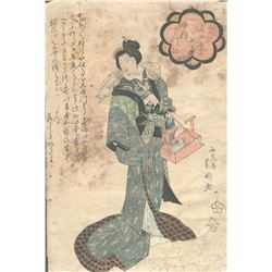 Original Edo era Japanese Woodblock Print