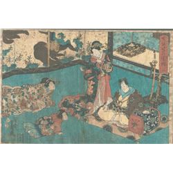 Original Toyokuni III/Kunisada (1786 - 1864) Japanese Woodblock Print