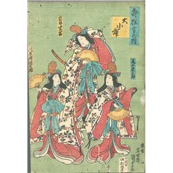 Original Kunisada II (1823 - 1880) Japanese Woodblock Print