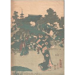 Original Toyokuni III/Kunisada (1786 - 1864) Japanese Woodblock Print