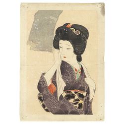 Original Eiho Hirezaki (1881 - 1970) Japanese Woodblock Print