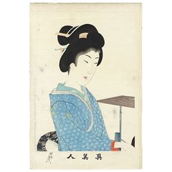 Original Chikanobu (1838 - 1912) Japanese Woodblock Print - Meiji or Edo era