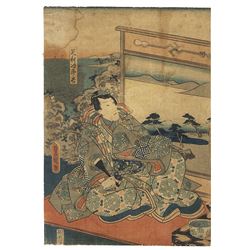 Original Toyokuni III/Kunisada (1786 - 1864) Japanese Woodblock Print - Meiji or Edo era