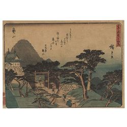 Original Hiroshige (1797 - 1858) Japanese Woodblock Print