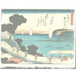 Original Hiroshige (1797 - 1858) Japanese Woodblock Print