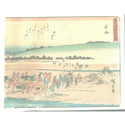 Original Hiroshige (1797 - 1858) Japanese Woodblock Print