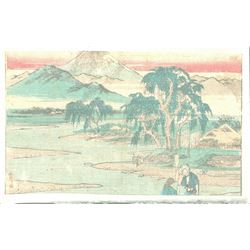 Original Hiroshige (1797 - 1858) Japanese Woodblock Print